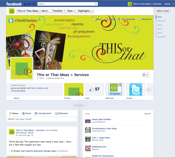 This or That Ideas & Services Facebook Cover 